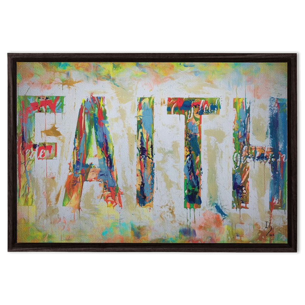 Faith artwork detail - bible verse wall art canvas print wall art