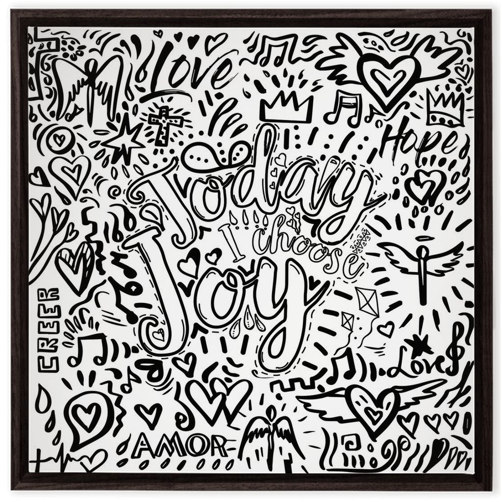 Colors of Faith -Today I Choose Joy artwork detail - interactive canvas print that comes alive with mobile app wall art