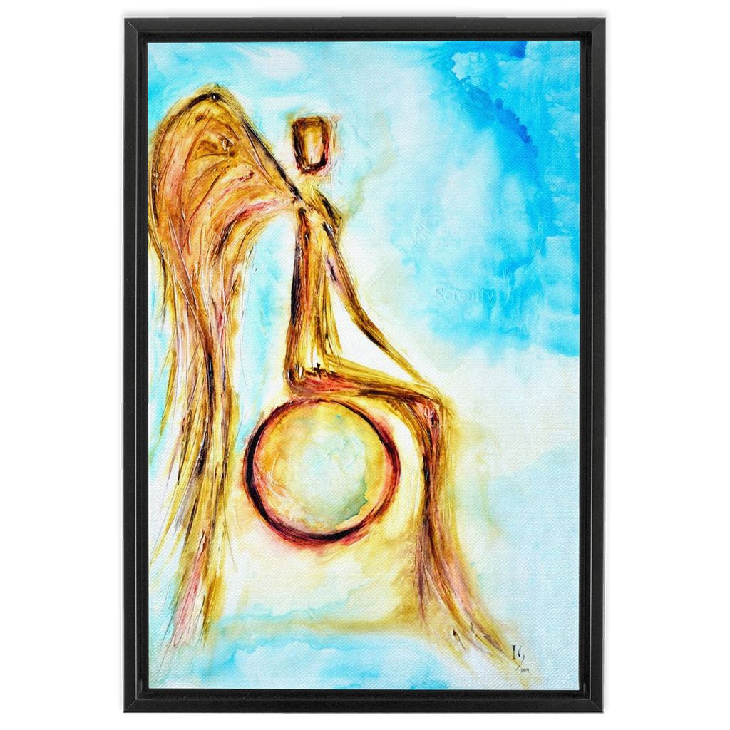 Blessed Assurance artwork detail - angel painting canvas print wall art