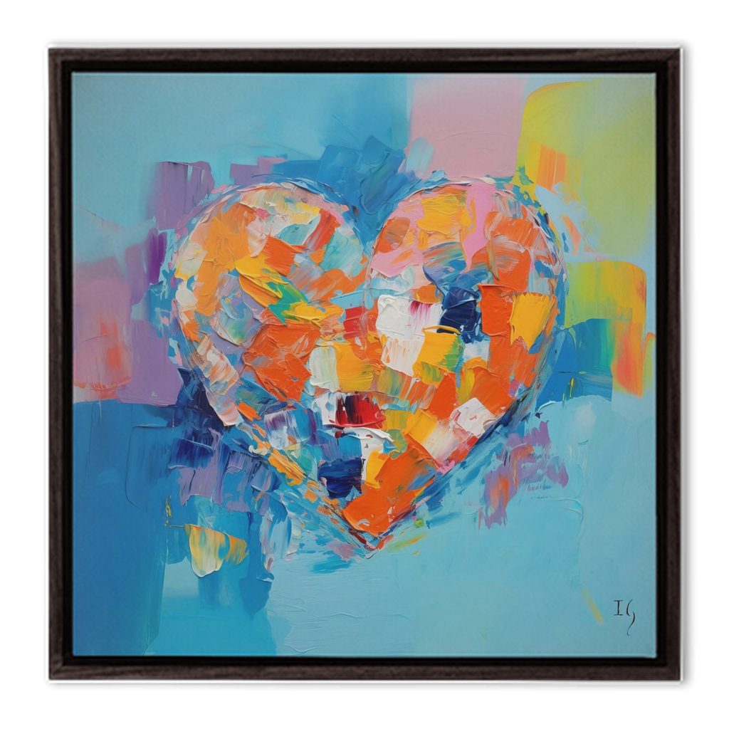 The Heart's True Colors - heart painting canvas print by Ivan Guaderrama