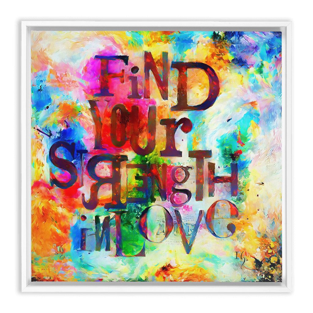 You Are Strong artwork detail - bible verse wall art canvas print wall art