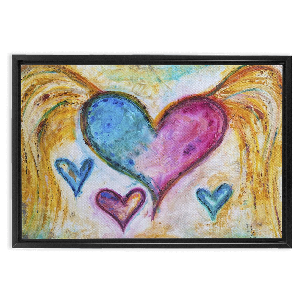 Thankful Grateful Blessed artwork detail - interactive canvas print that comes alive with mobile app wall art