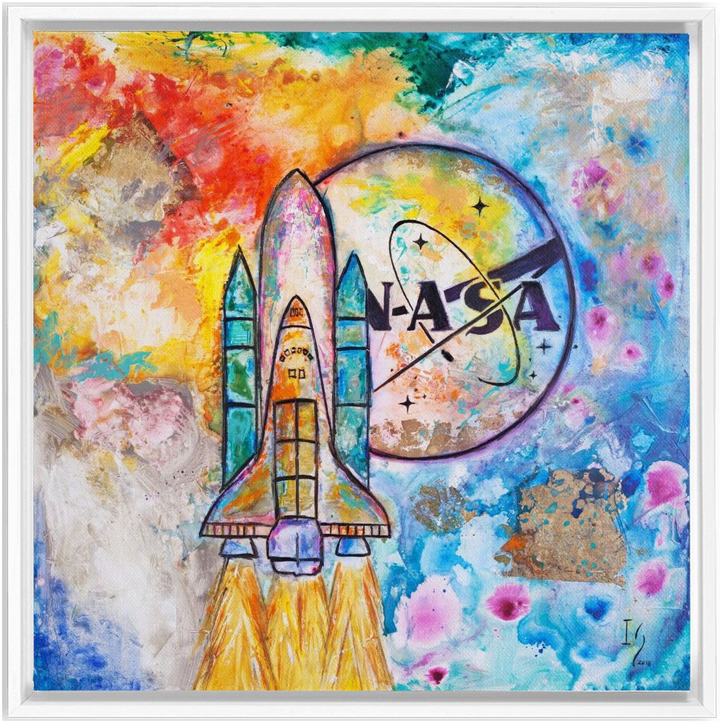 NASA Apollo 13 artwork detail - commission art canvas print wall art