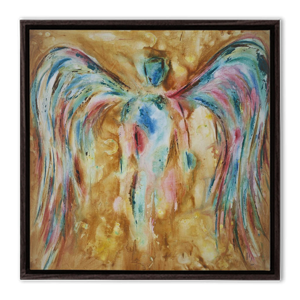 Golden Angel - interactive canvas print that comes alive with mobile app by Ivan Guaderrama