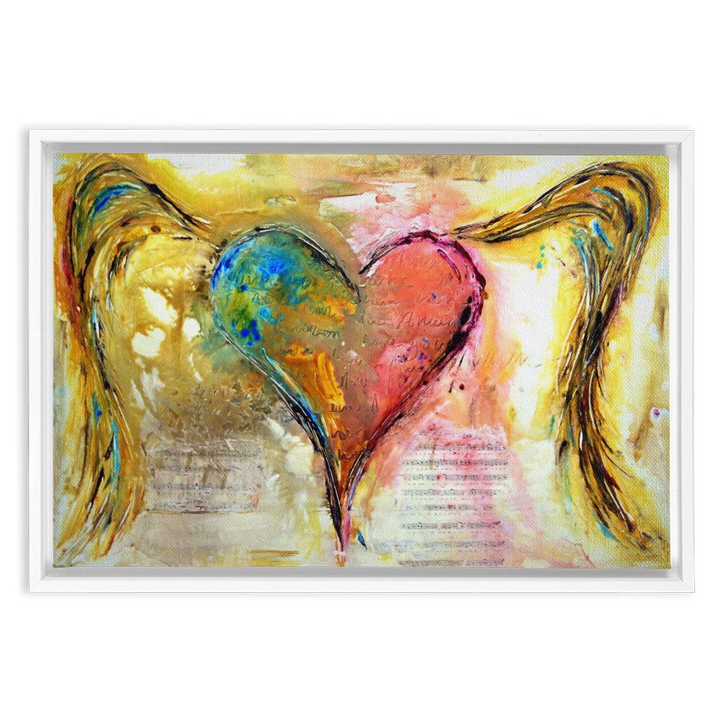 Love of Christ artwork detail - heart painting canvas print wall art