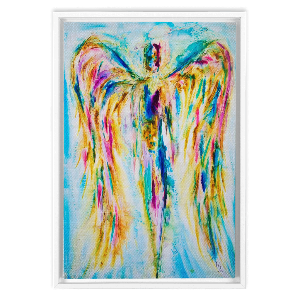 Live in Grace Walk in Love artwork detail - angel painting canvas print wall art