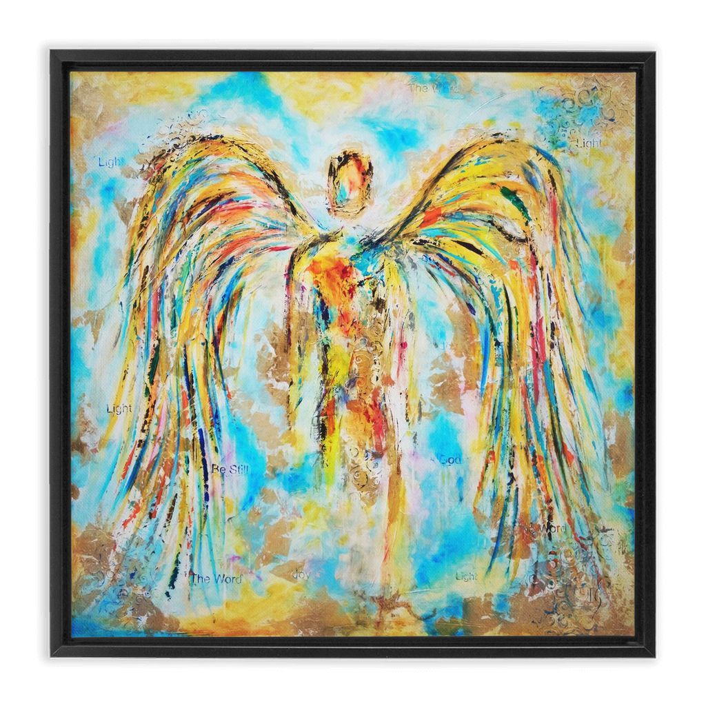 Angel Gabriel artwork detail - angel painting canvas print wall art