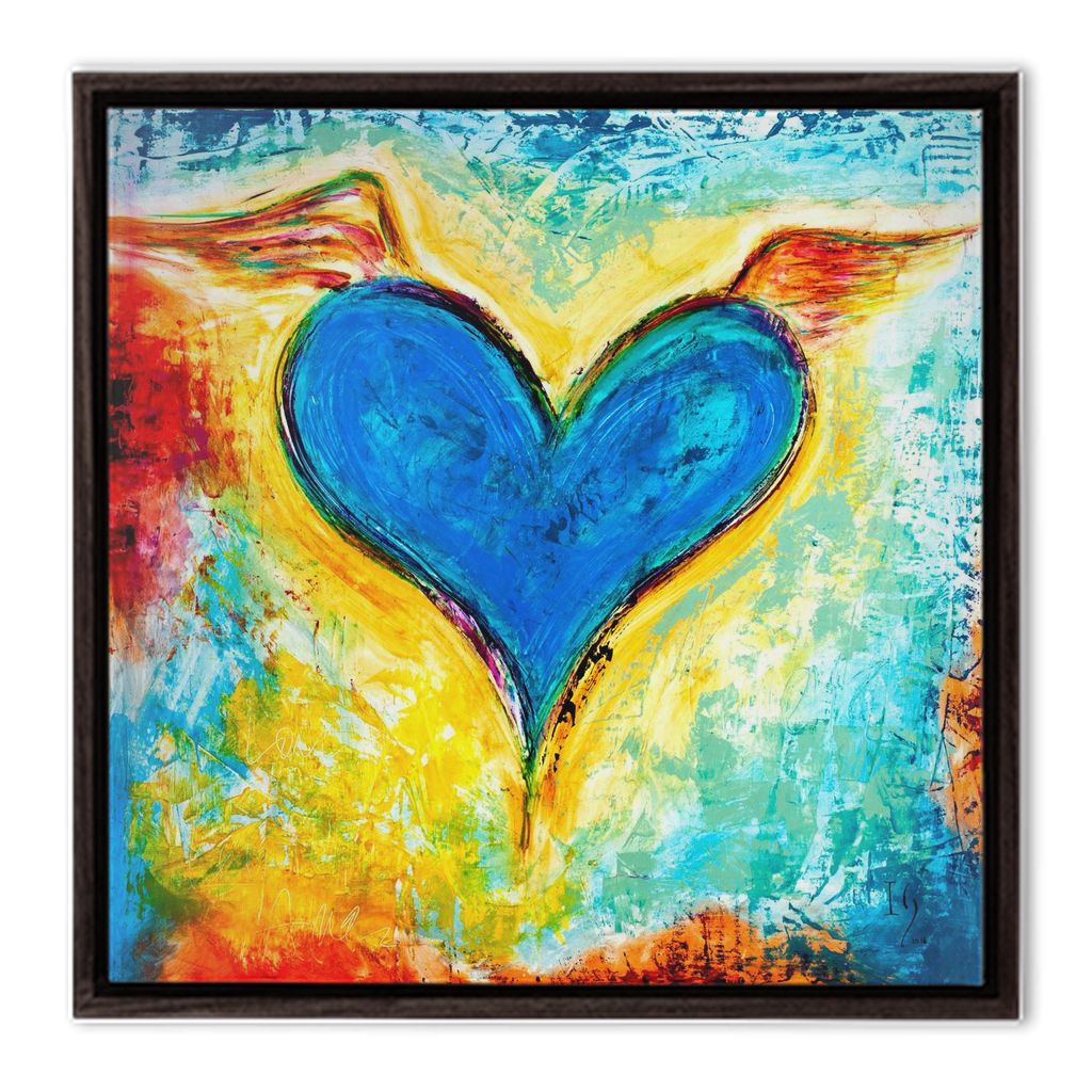 Perfect Love Casts Out Fear - heart painting canvas print by Ivan Guaderrama