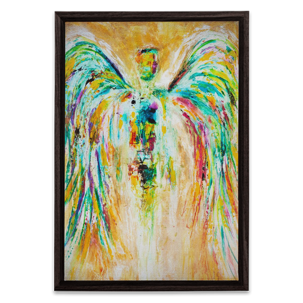 Precious Memories - angel painting canvas print by Ivan Guaderrama