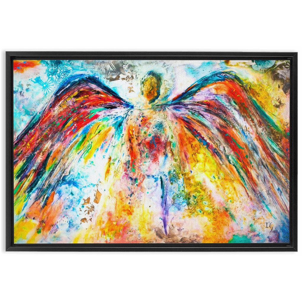 Angel artwork detail - angel painting canvas print wall art