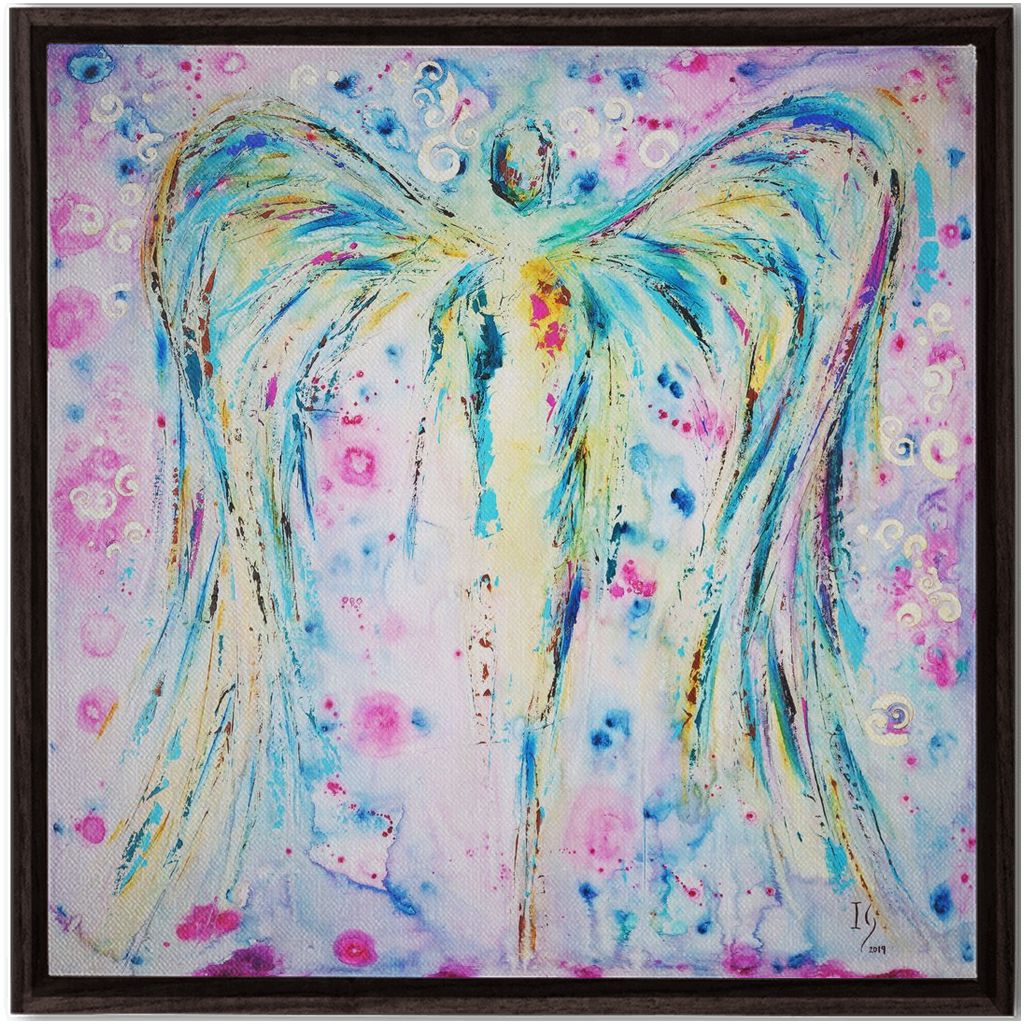 Oh My Soul artwork detail - angel painting canvas print wall art
