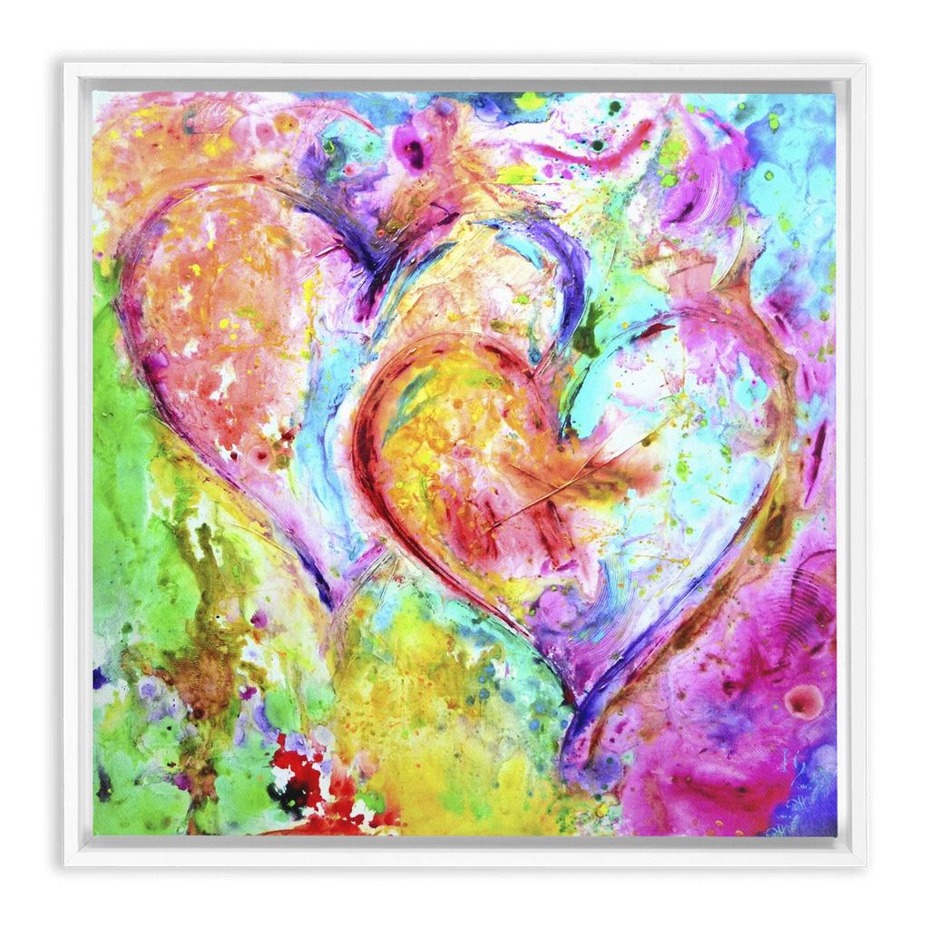 Eternal Friendship artwork detail - heart painting canvas print wall art