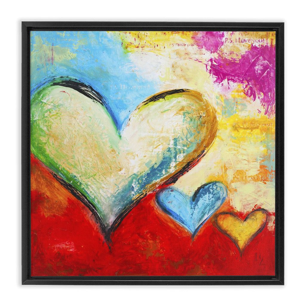 With love artwork detail - interactive canvas print that comes alive with mobile app wall art