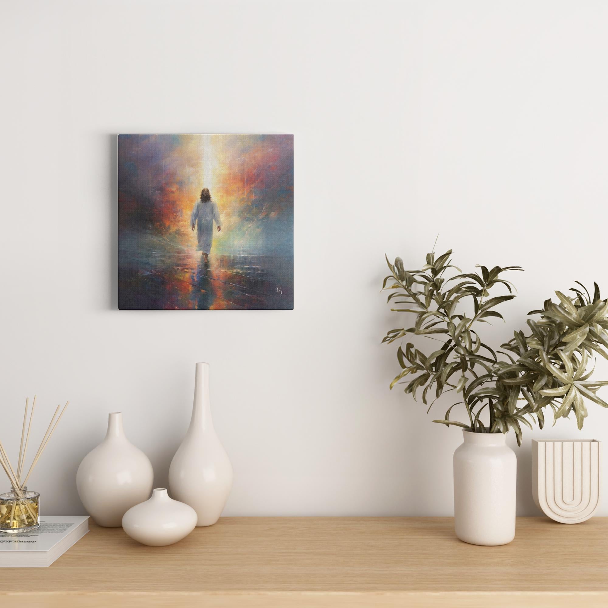 The Prince of Peace, Jesus artwork detail - smiling Jesus painting wall art