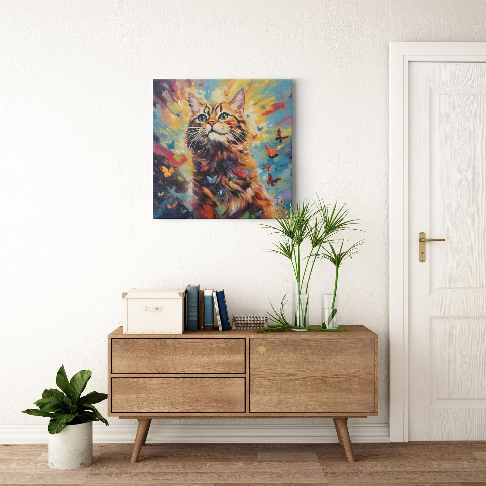 Kaleidoscope Resilience artwork detail - colorful pet portrait art wall art