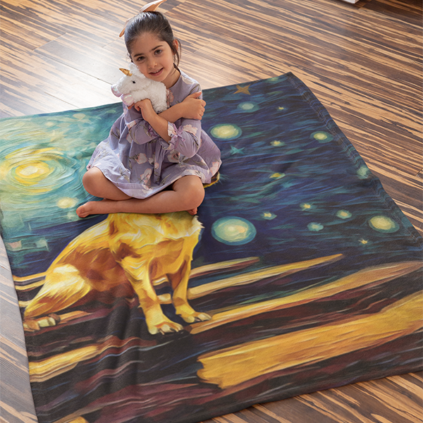 Serene painting capturing a Chihuahua's longing under a starlit sky - A Chihuahua's Heavenward Gaze