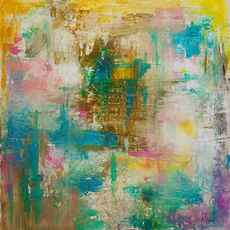 Almighty - original abstract painting by Ivan Guaderrama