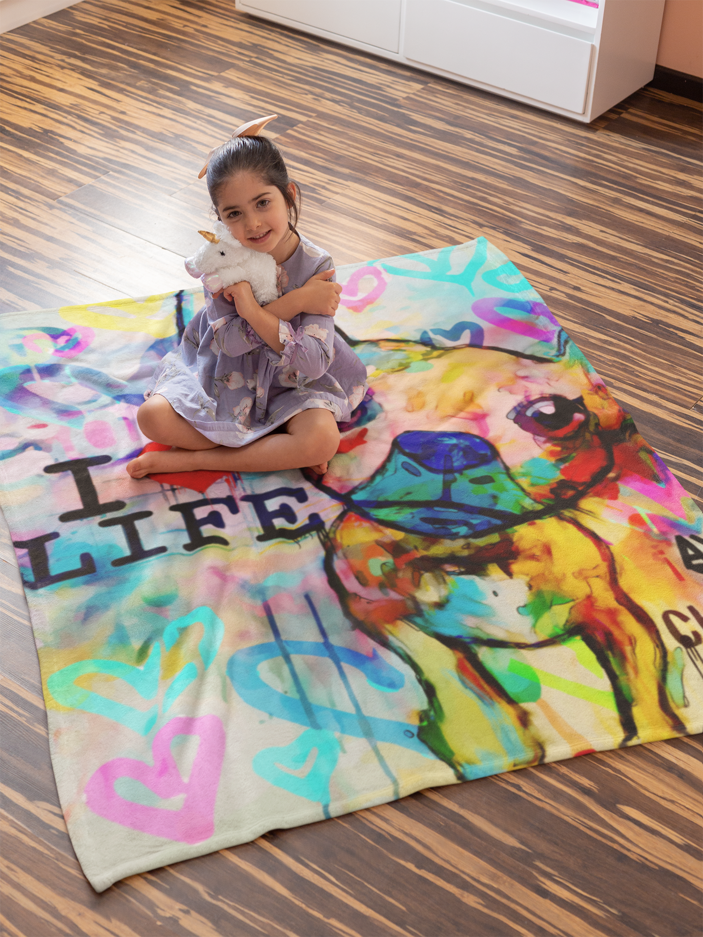 Ay Chihuahua Minky Blankets artwork detail - christian inspirational minky blanket wall art