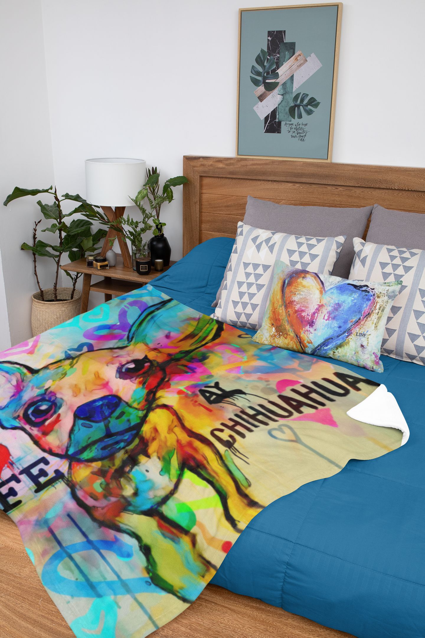Ay Chihuahua Minky Blankets artwork detail - christian inspirational minky blanket wall art