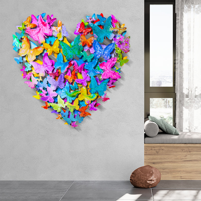 Butterfly Heart Burst - 3D Wall Sculpture | Ivan Guaderrama