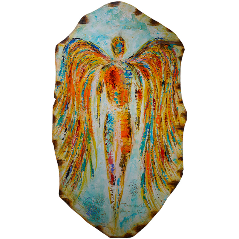 Celestial Cascade - original heart painting by Ivan Guaderrama