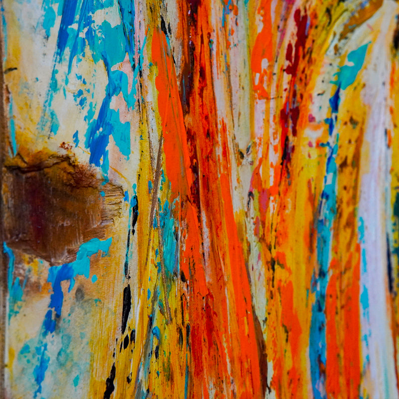 Celestial Cascade artwork detail - original heart painting wall art