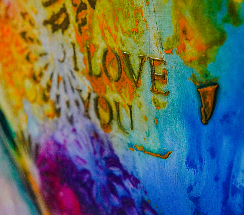 Chosen Love Daily canvas print in room setting - heart painting by Ivan Guaderrama