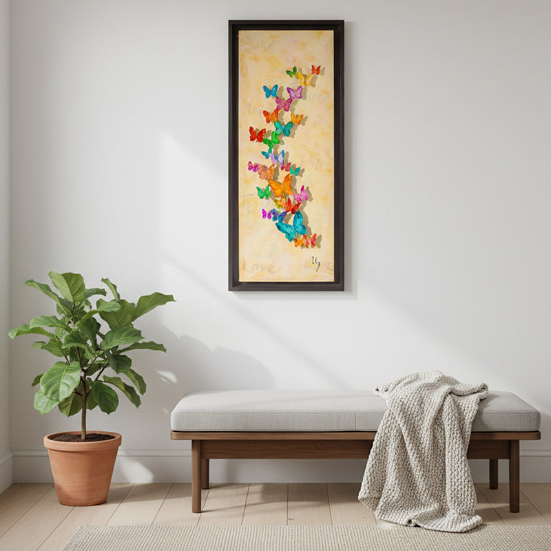 Colorful Ascension artwork detail - wall sculpture wall art