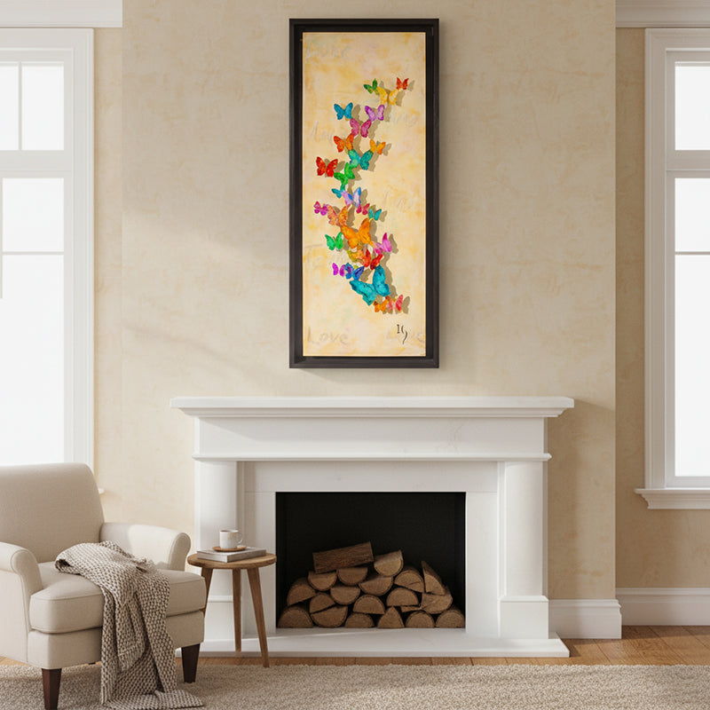 Colorful Ascension artwork detail - wall sculpture wall art