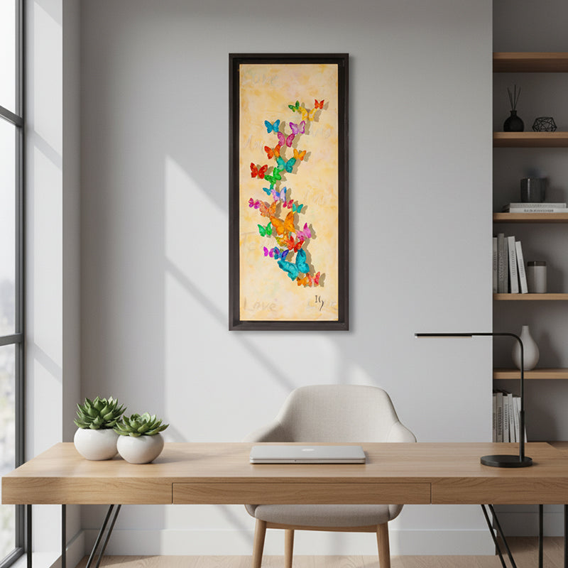 Colorful Ascension artwork detail - wall sculpture wall art