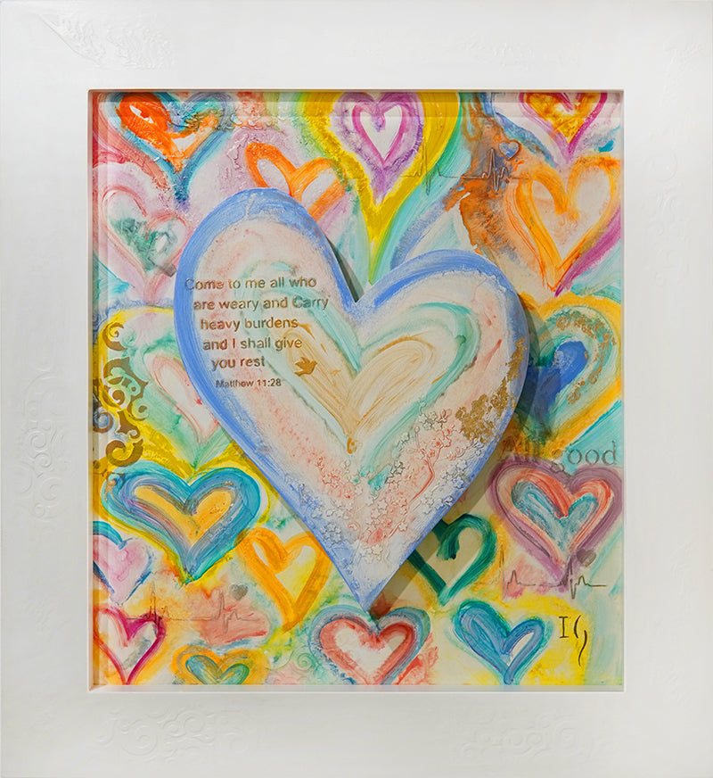 Come to me - original heart painting by Ivan Guaderrama