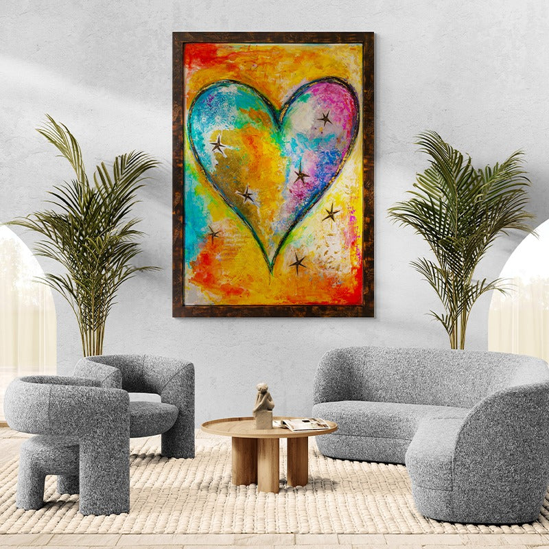 Constellation of Love canvas print in room setting - limited edition art by Ivan Guaderrama