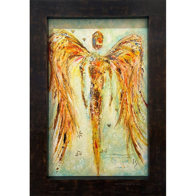 Christian wall art painting 'Divine Resonance' by Ivan Guaderrama