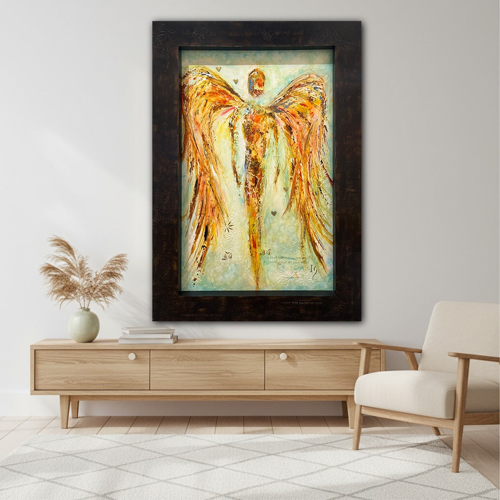 Christian wall art painting 'Divine Resonance' by Ivan Guaderrama, image 2