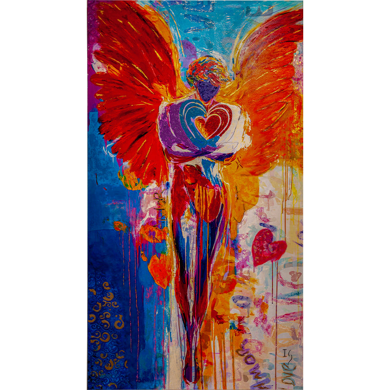 Embrace of Infinite Love - limited edition original painting by Ivan Guaderrama