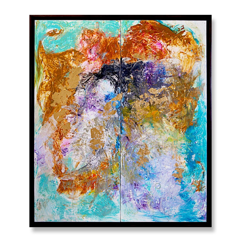 FALLING IN LOVE - original abstract painting by Ivan Guaderrama