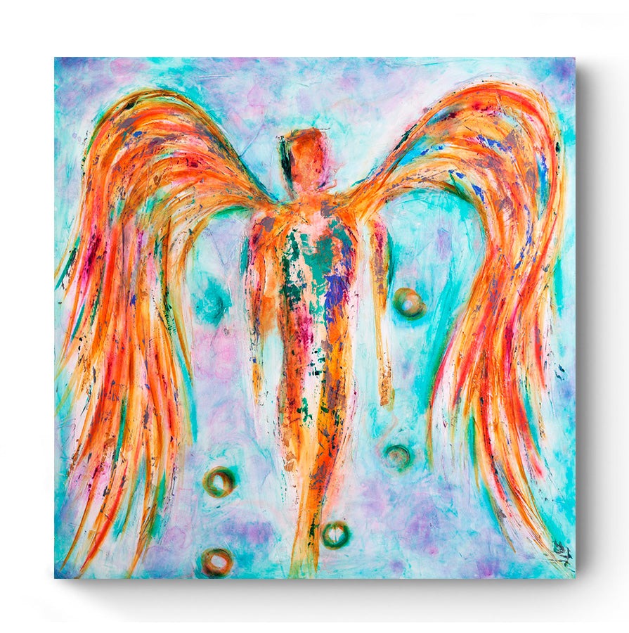 Fullness - original angel painting by Ivan Guaderrama