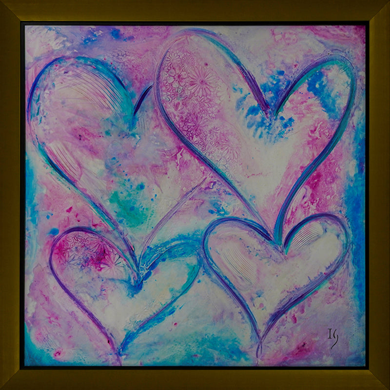 GOD IS IN OUR FAMILY - original abstract painting by Ivan Guaderrama
