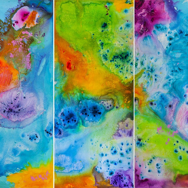 Genesis 1:1 - original abstract painting by Ivan Guaderrama