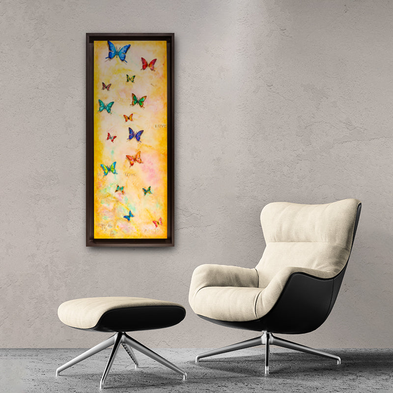 Grace in Flight canvas print in room setting - wall sculpture by Ivan Guaderrama
