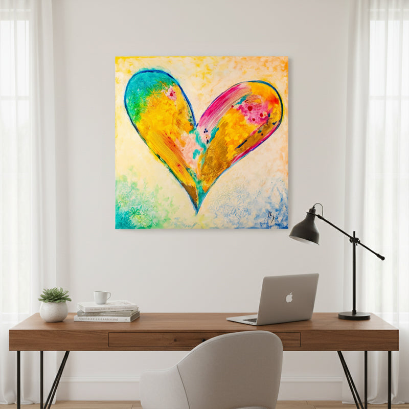 Grace in Full Color canvas print in room setting - limited edition art by Ivan Guaderrama