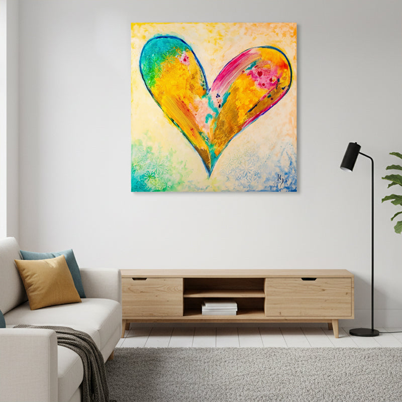 Grace in Full Color canvas print in room setting - limited edition art by Ivan Guaderrama