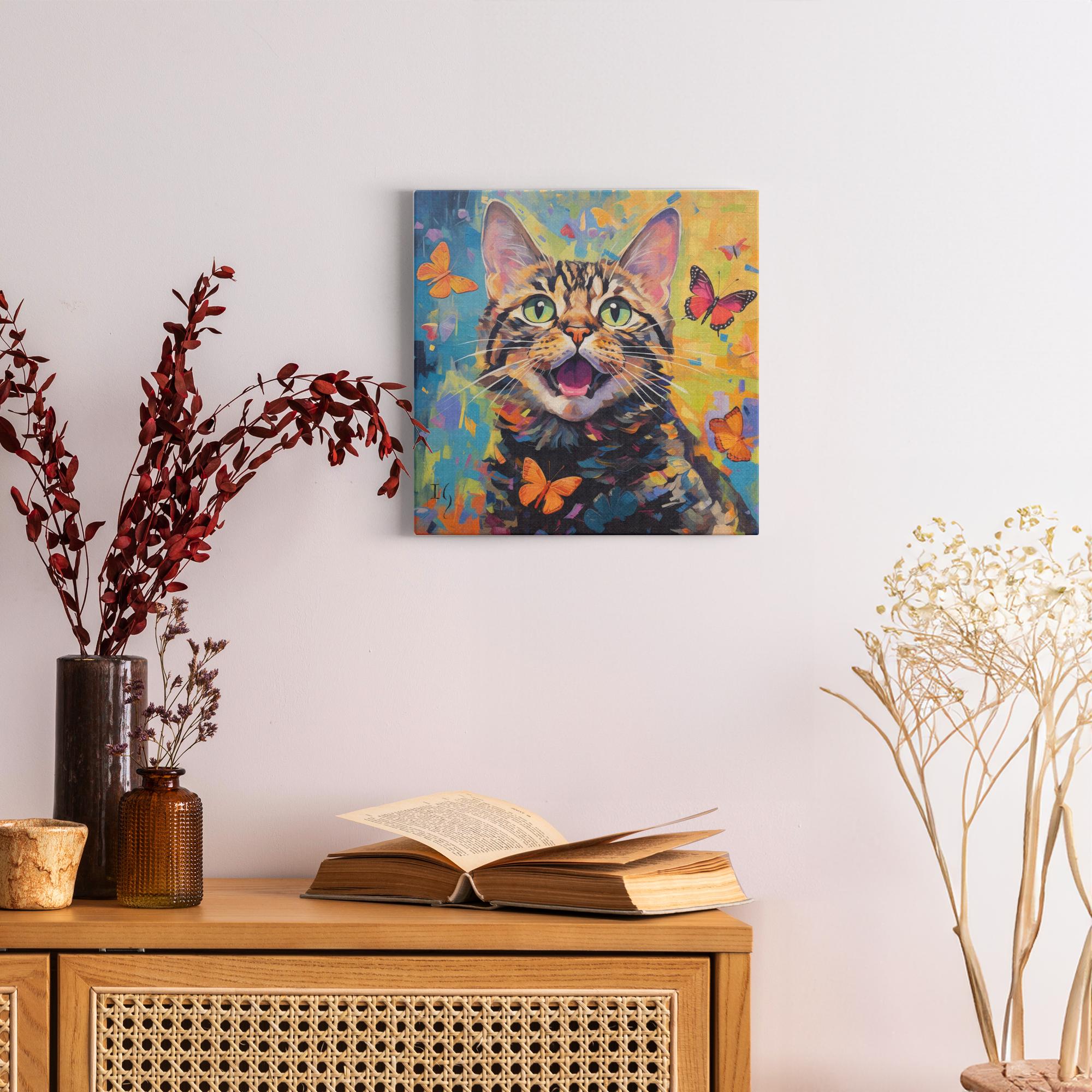 Wings of Surprise artwork detail - colorful pet portrait art wall art
