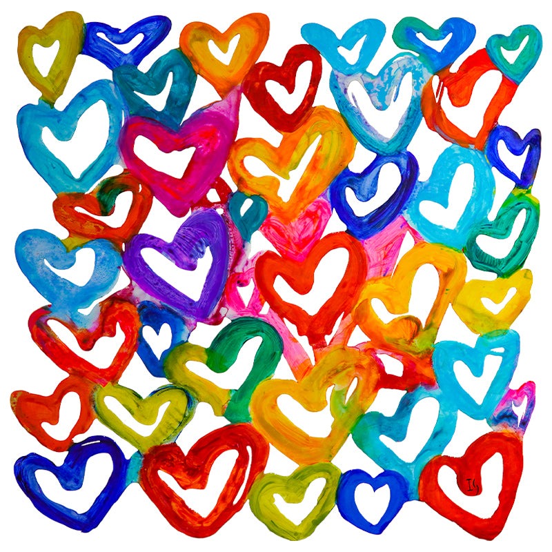 Harmony in Hearts - wall sculpture by Ivan Guaderrama