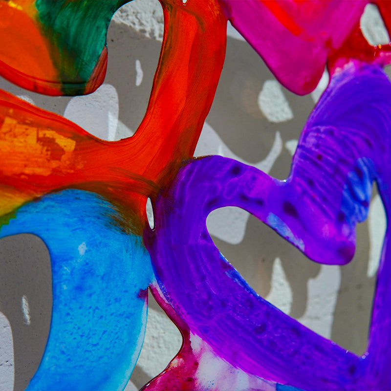 Harmony in Hearts artwork detail - wall sculpture wall art