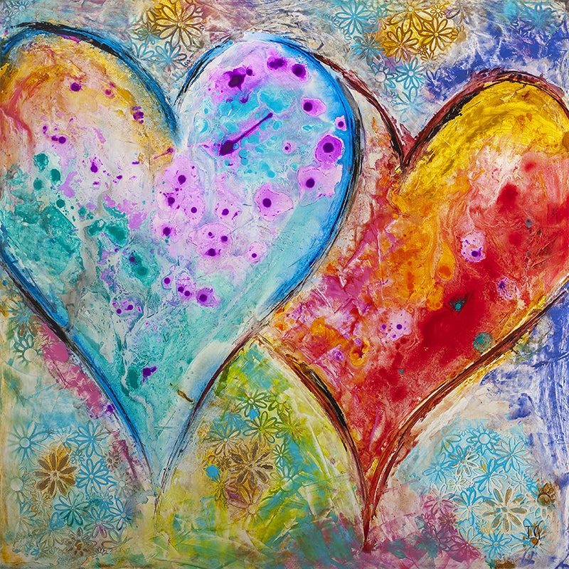 Heart and Soul - original heart painting by Ivan Guaderrama