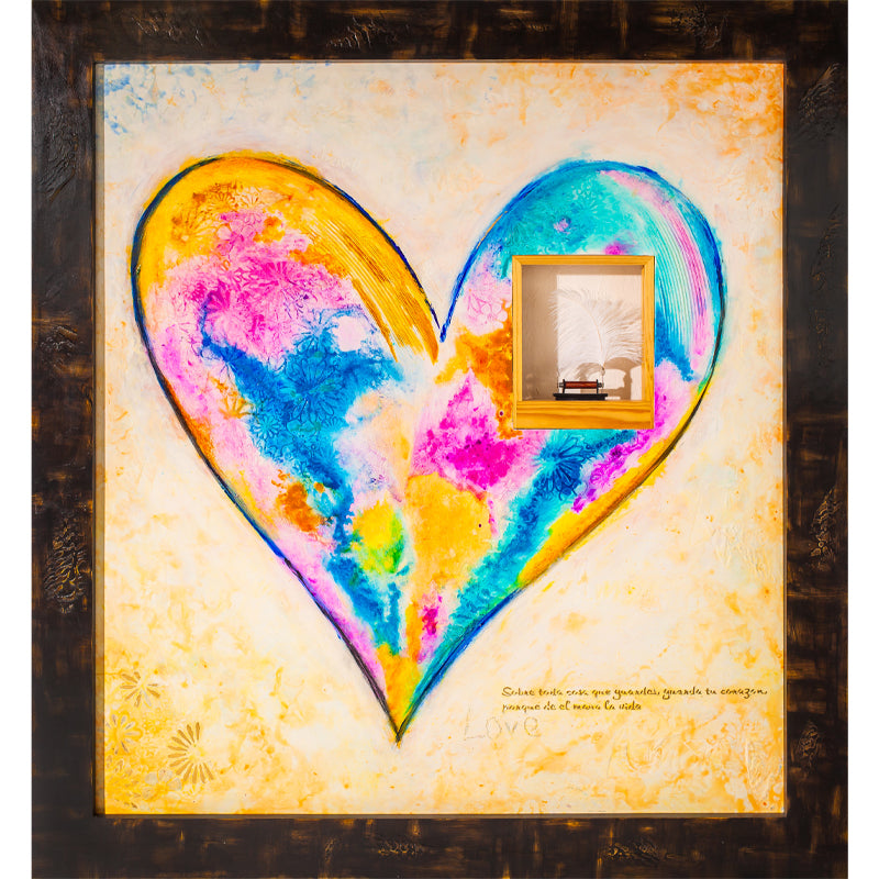 Heart of Life - original heart painting by Ivan Guaderrama