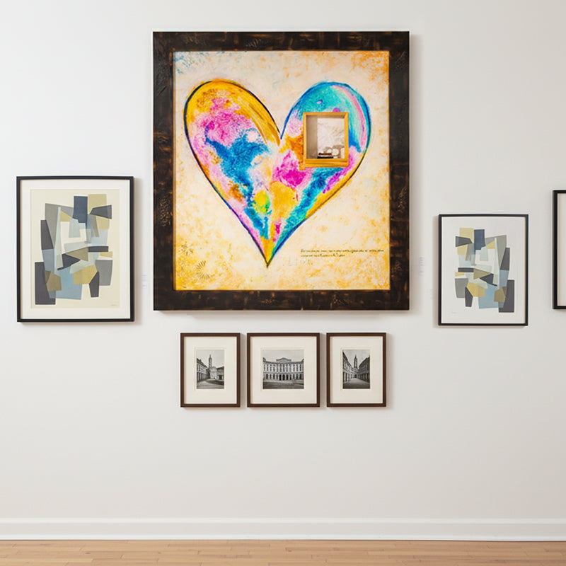 Heart of Life artwork detail - original heart painting wall art