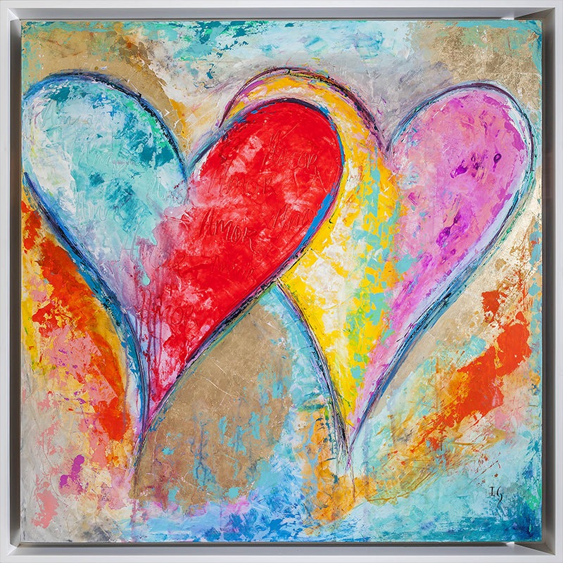 Heartbeat Music - original heart painting by Ivan Guaderrama
