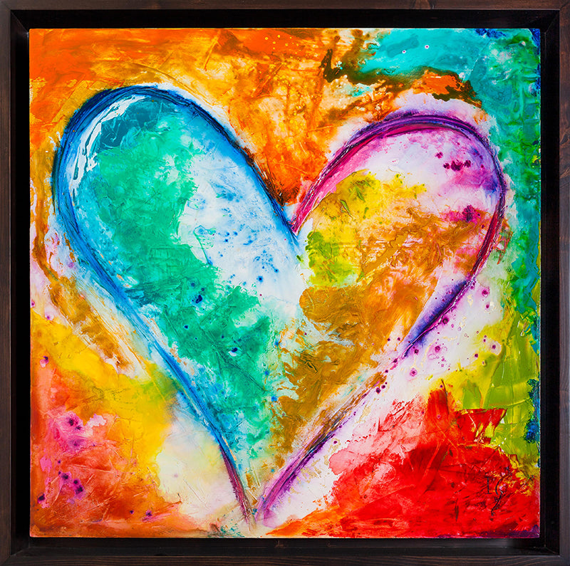 Heartbeat of Love - original painting by Ivan Guaderrama